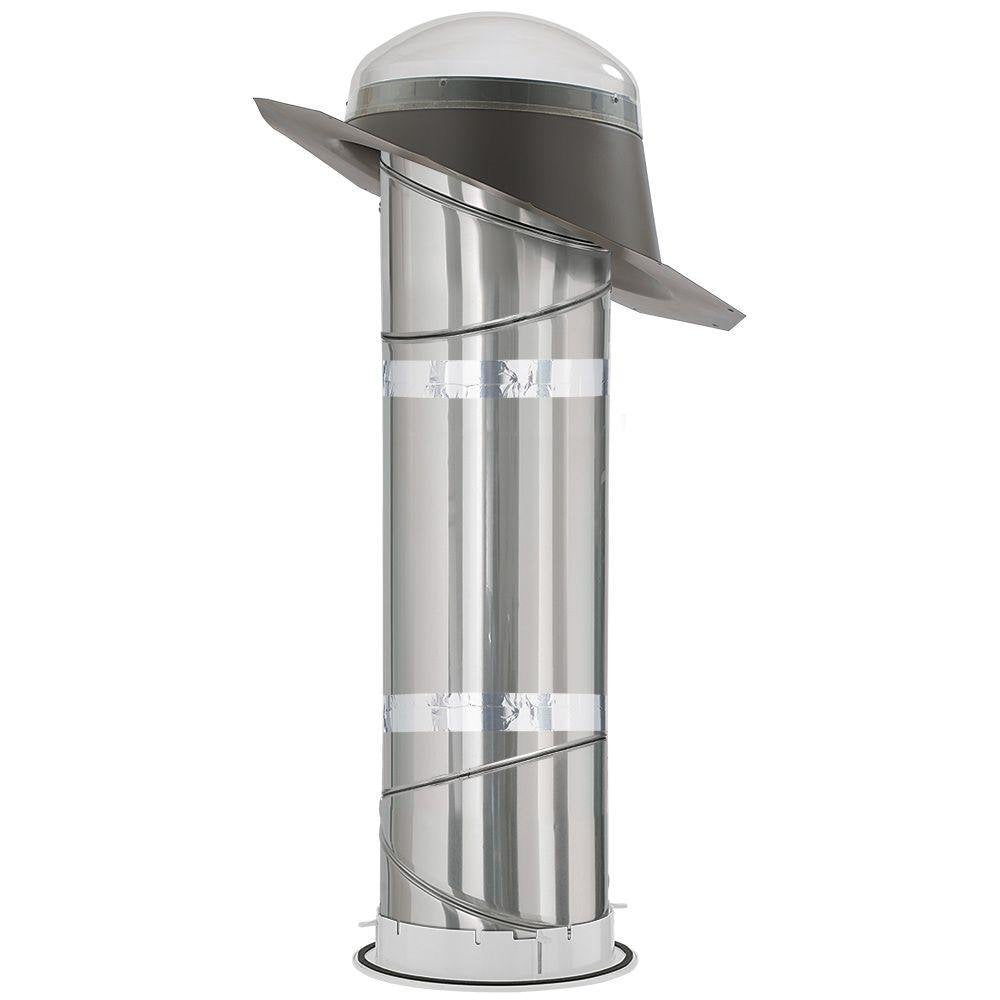 Velux TMR 014 1000 Sun Tunnel, 14" Tubular Skylight Impact Polycarbonate Dome w/Pitched Flashing & Rigid Tunnel