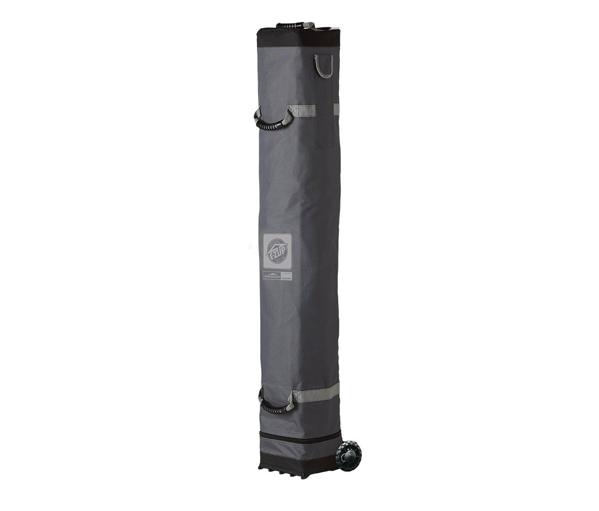 E-Z UP Ambassador Instant Pop Up Canopy Tent, 10' x 10', Roller Bag and 4 Piece Spike Set, Steel Gray