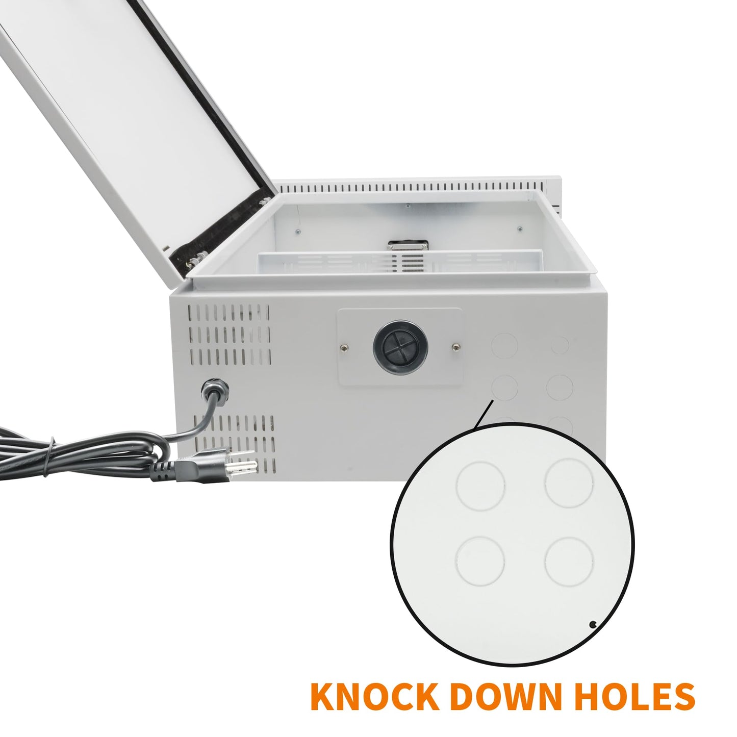 NEMA Outdoor Electrical Box (19.6″ x 15.7″ x 7.9″) – IP65 Waterproof Enclosure for Indoor/Outdoor Use, Includes DC Fan & 12V Adapter, DIY-Friendly Removable Mounting Plate – Ideal for Projects