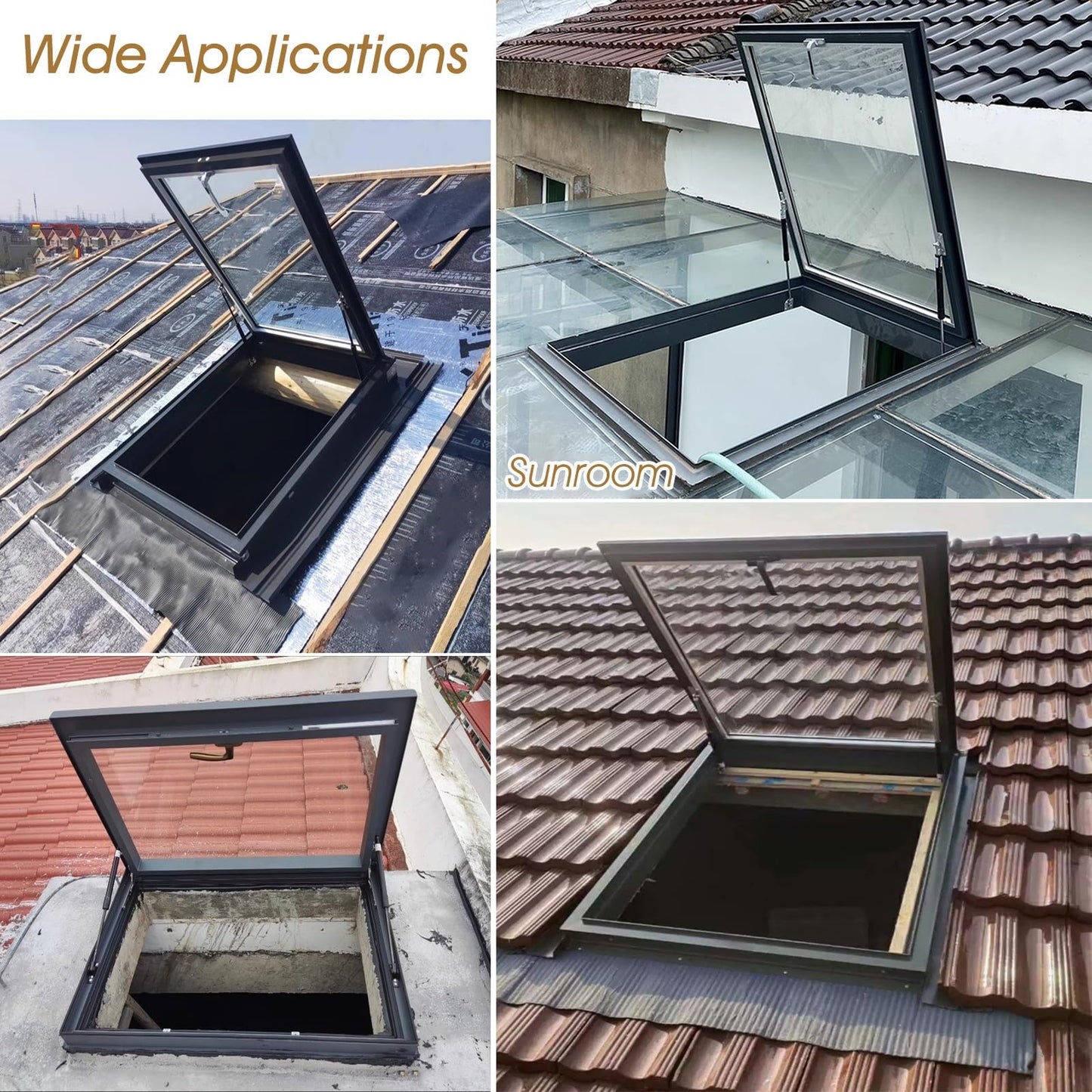 Skylight Roof Window - Clear Shed, Garage, Basement & Attic Light, Custom Size 22x16in (55x40cm) for Sunroom & Outdoor Well Lighting - Durable & Stylish Design