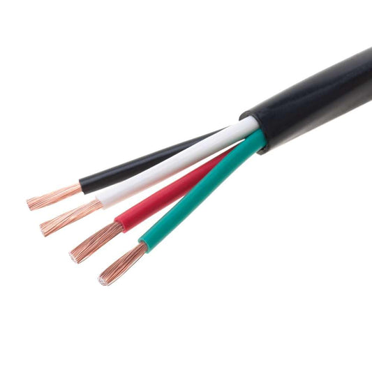 Cables Direct 14-Gauge Outdoor Speaker Wire, 500 Ft | 4 Conductor, Copper Clad Aluminum, Stranded Bulk Audio Cable | CL2, Direct Burial, UV Resistant