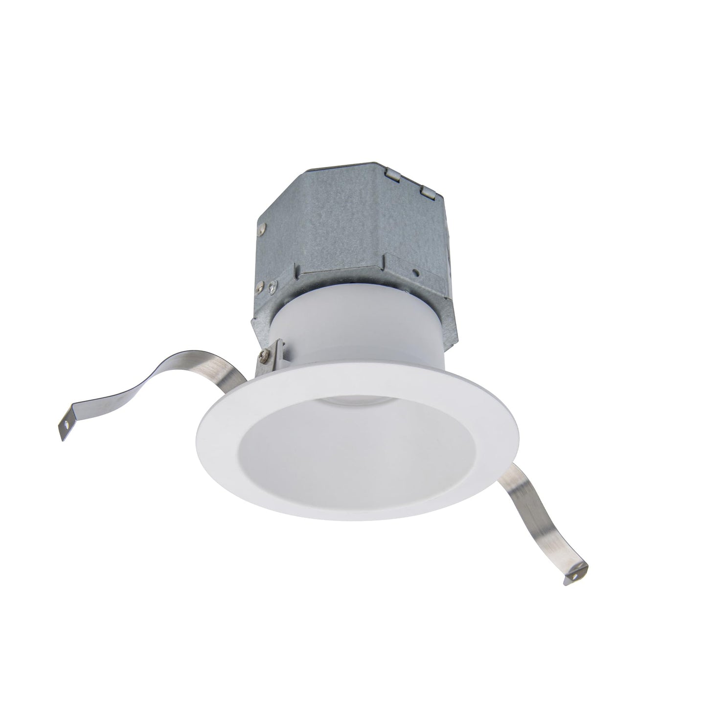 WAC Lighting Pop-in 4in LED Round Recessed Light with Built-in Junction Box 5-CCT Selectable 12W 1,080 Lumens 120V-277V Universal in White (Pack of 12)