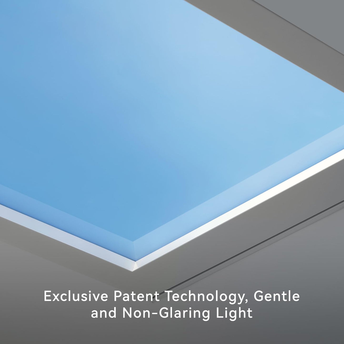 Stecutts 2x1 Ft Smart Blue Sky Light Ceiling Lamp, APP Control and Biological Rhythm Simulate Sunlight Irradiation, Artificial Skylight for Living Room, Bathroom, Office (2x1 Ft)