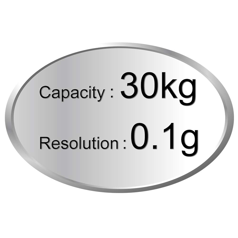 Hochoice Industrial Counting Scale Gram Scales for Parts and Coins 66lb/0.00022lb-30kg / 0.1g Accuracy with RS232 Port for Connecting Computer or Printer