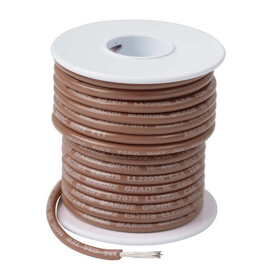 Ancor Marine Grade AFI103850 Tinned Copper Wire, 14 AWG (2mm2), Tan - 500ft
