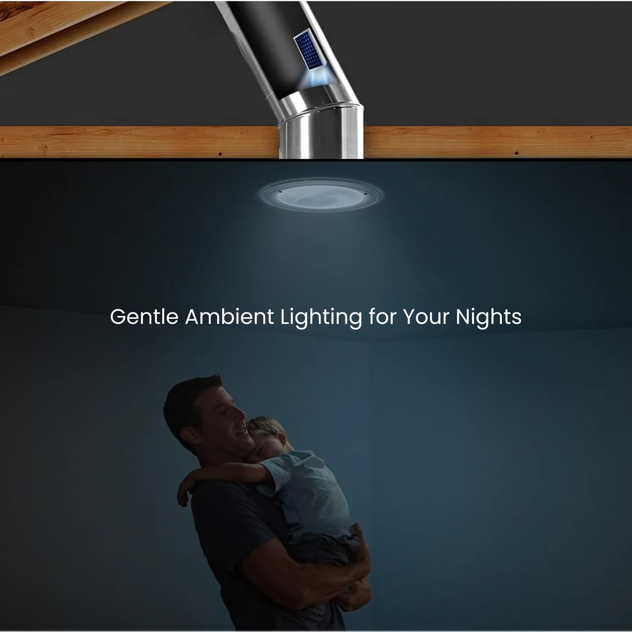Solatube® 160 ISn 10-inch Tubular Skylight Kit – Solar NightLight & High Velocity Hurricane Zone (HVHZ) Certified – 40-inch Reach for Bathrooms & Hallways – Includes Pitched Roof Flashing