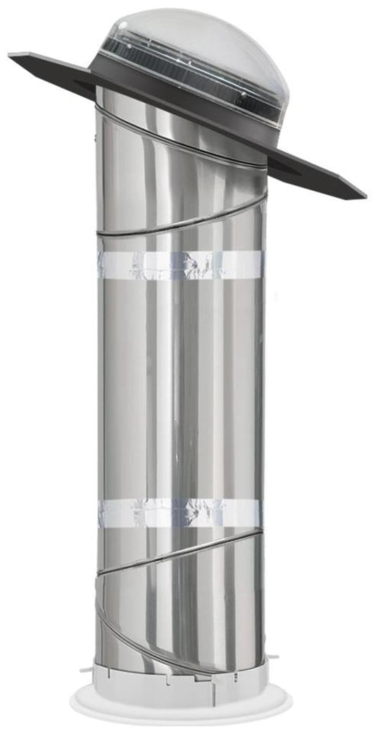 VELUX TGR 014 1000 Sun Tunnel, 14" Impact Dome Tubular Skylight w/Rigid Tunnel & Low Profile Flashing