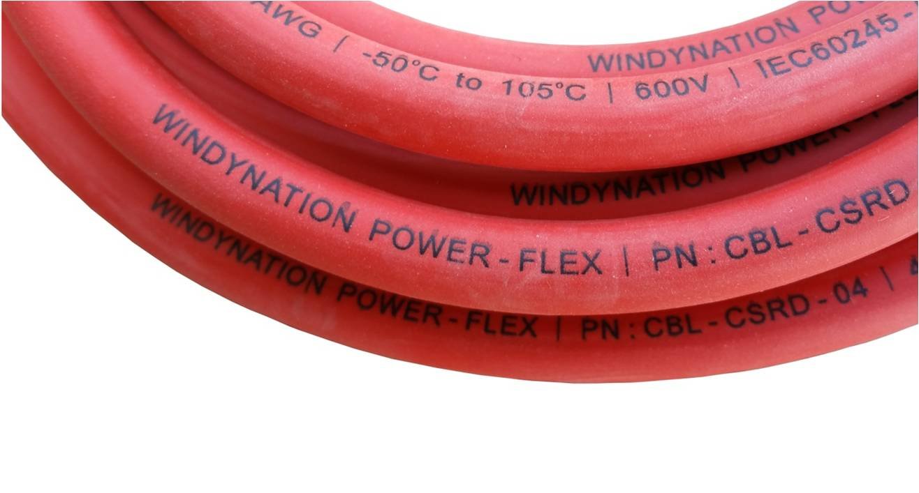 WindyNation 4/0 Gauge AWG (10 Feet Black + 10 Feet Red) Power Inverter Battery Cable Wire Kit for DC to AC Inverters RV, Car, Solar, Marine, Off-Grid