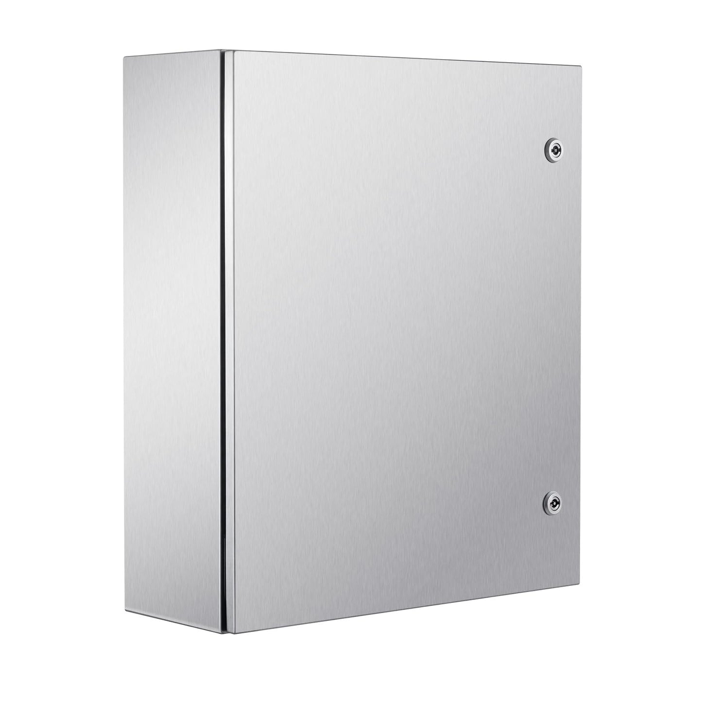Steel Electrical Box, 24"x 20"x 8", 304 Stainless Steel Electrical Enclosure Box, Wall-Mounted Outdoor Electrical Electronic Equipment Enclosure with Mounting Plate Hinges Lock, IP66 Waterproof
