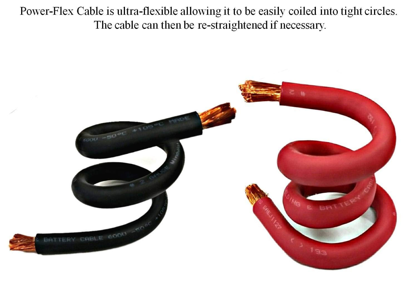WNI 2 AWG 2 Gauge 20 Feet Black + 20 Feet Red Battery Welding Pure Copper Ultra Flexible Cable + 5pcs of 5/16" & 5pcs 3/8" Copper Cable Lug Terminal Connectors + 3 Feet Heat Shrink Tubing