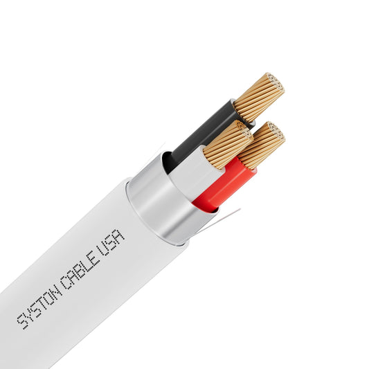 SYSTON 16/3 Fire Security Control Alarm Cable Wire, 16 AWG 3 Conductors 100% Stranded Copper, Plenum-Rated CMP/CL3P Shielded, UL/ETL Listed, for Indoor/Outdoor Low Voltage Application Use - 250 FT