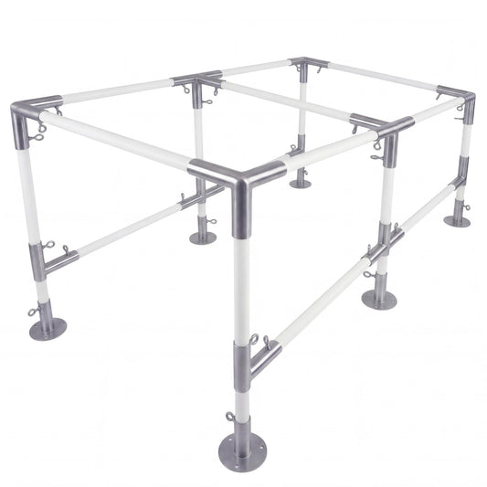 Frienda Flat-Top Canopy Fittings Connects 1" Pipes, 6-Leg Flat-Top Carport Frame Connectors Kit DIY Project for Low-Slope Roof Carport, Shed, Gazebo, Greenhouse, Shelter Deck, Pipes Not Included