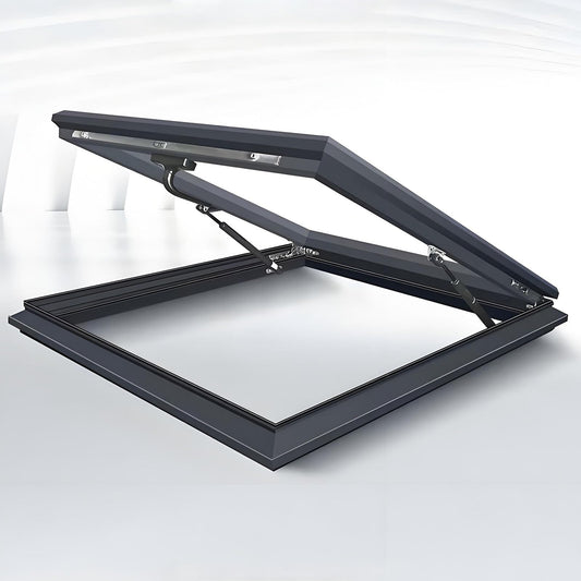 Valdoza Customizable Roof Windows Skylight, Manual Vented Skylights for House Roofs, Double-Glazed Tempered Glass and Aluminum Frame, for Attic/Sun Room