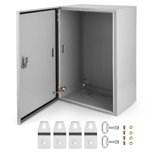 GarveeTech Outdoor Electrical Box, 24x16x12 NEMA 4X Steel Electrical Box, IP66 Waterproof & Dustproof, Outdoor/Indoor Electrical Junction Box, with Mounting Plate and Wall Bracket