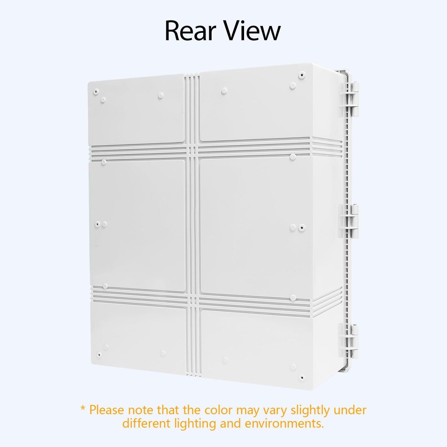 LeMotech Electrical Box, IP67 Waterproof Hinged Cover Stainless Steel Latch Junction Box, ABS Plastic Electrical Enclosure with Mounting Plate,Wall Brackets, Cable Glands,24.8"x20.8"x9.8",Grey