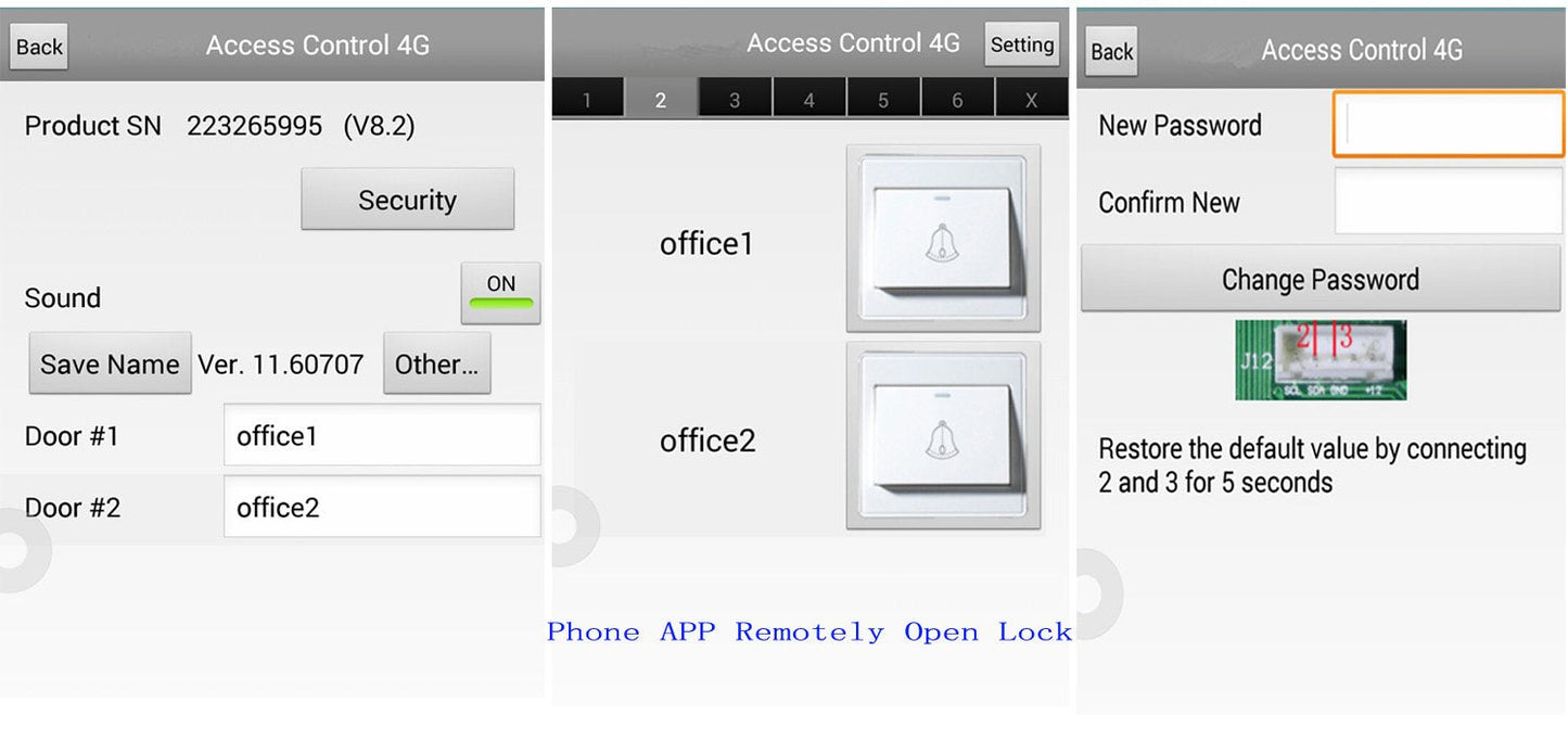 MENGQI-CONTROL TCP/IP 4 Door Entry Access Control Panel Kit Electric Strike Fail Secure NO Mode Lock Enroll RFID USB Reader 110-240V Power Supply Box RFID Reader Phone APP remotely Open Door