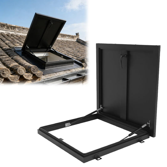Skylight Roof Window, 32x35in / 81.3x88.9cm Galvanized Steel Plate, Customizable Size, Emergency Escape for Industrial Factories and Shopping Malls
