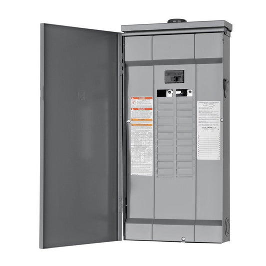 Square D - HOM2448M125PRB Homeline 125 Amp 24-Space 48-Circuit Outdoor Main Breaker Load Center (Plug-on Neutral Ready),