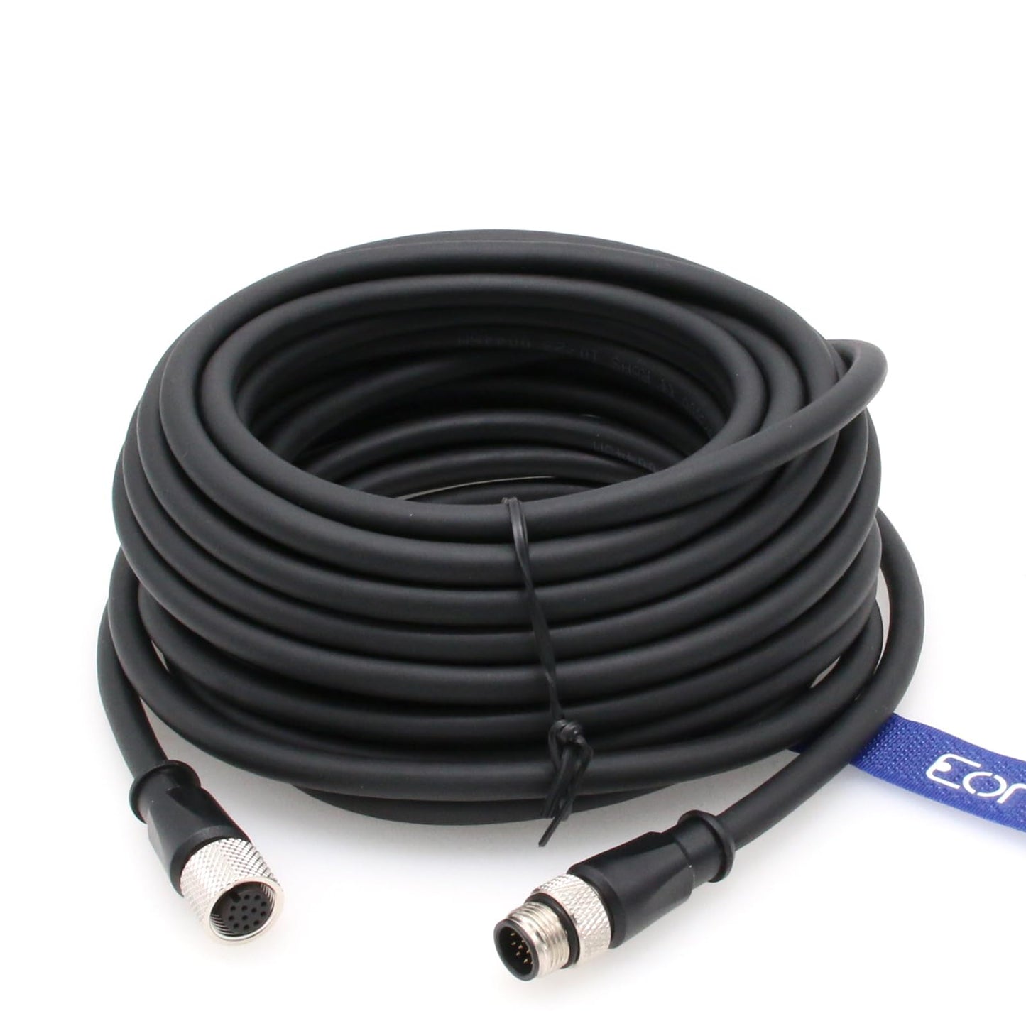 Eonvic M12 Power I/O Cable for Cognex Vision Sensor in-Sight 2000 7000 8000 M12 A-Code 12 Pin Male to Female High Flexible Shielded Sensors Industrial Camera 50M