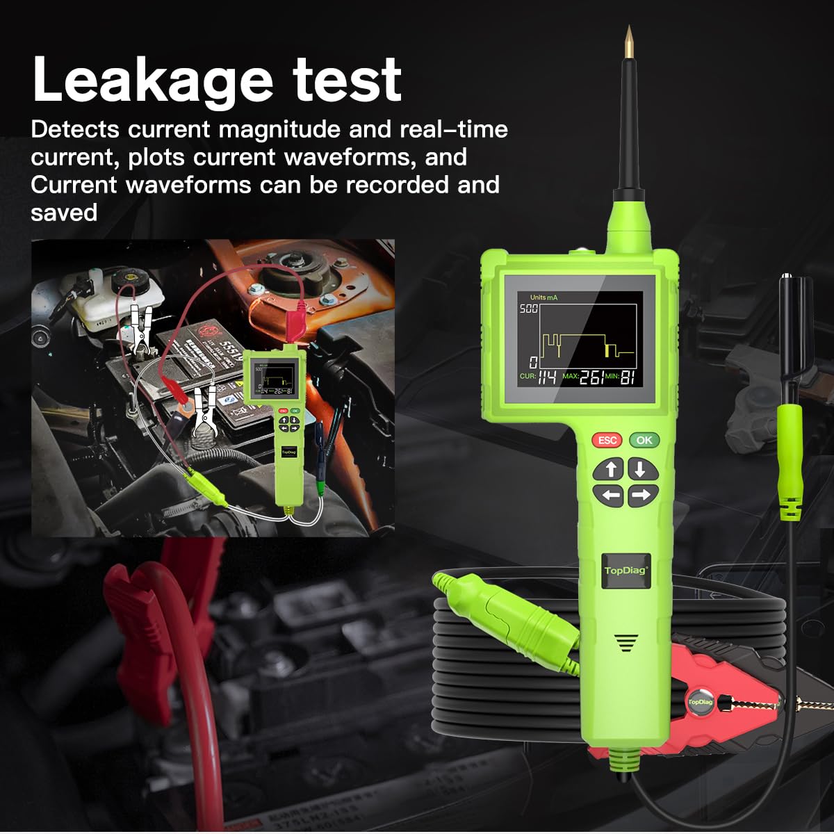 TopDiag P200 Pro Automotive Electric Circuit Tester Power Probe,Supports All Vehicle Electrical Systems(P200 Pro)