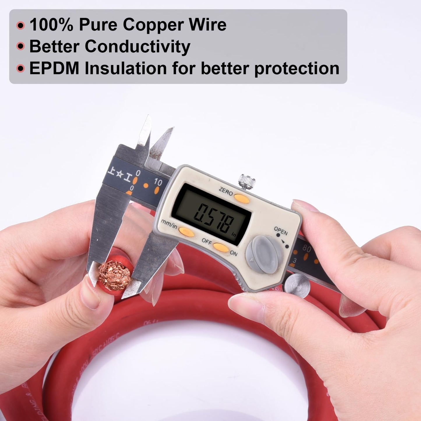 Shirbly 4/0 Gauge Battery Cable,20FT Black 4/0 AWG Pure Copper Wire Welding Cable, for Automotive, Battery, Solar and Generator, Standard USA OFC Wire