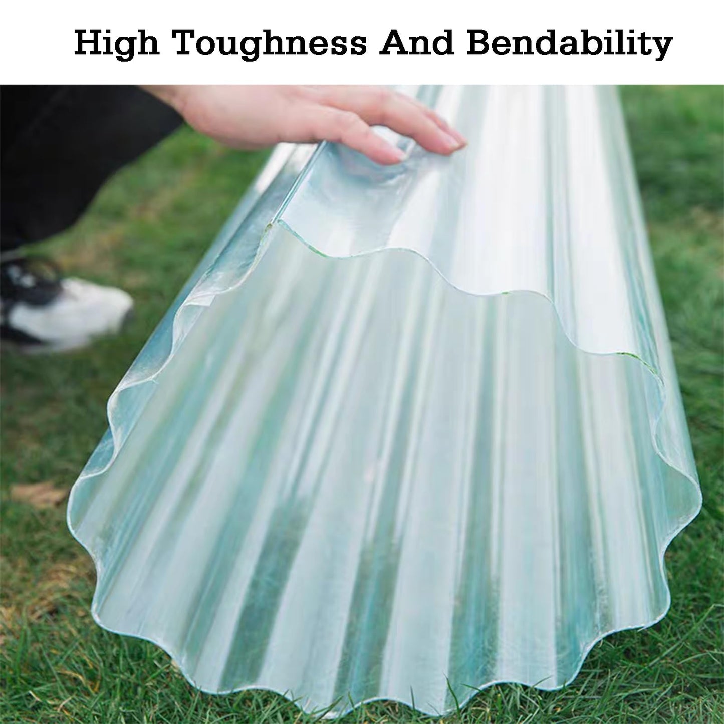Translucent Roof Panel,Polycarbonate Alternative,Industrial Skylight,for Daylighting and Outdoor Courtyards Parking Use(100cm-5 Pieces,0.12cm)