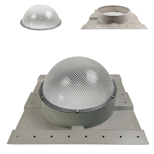 Heavy-Duty 12 Inch Large Skylight Natural Daylight Dome for Shipping Container, Polycarbonate Solar Light Dome Fits 3.5" Rib Conex Container House Roofs