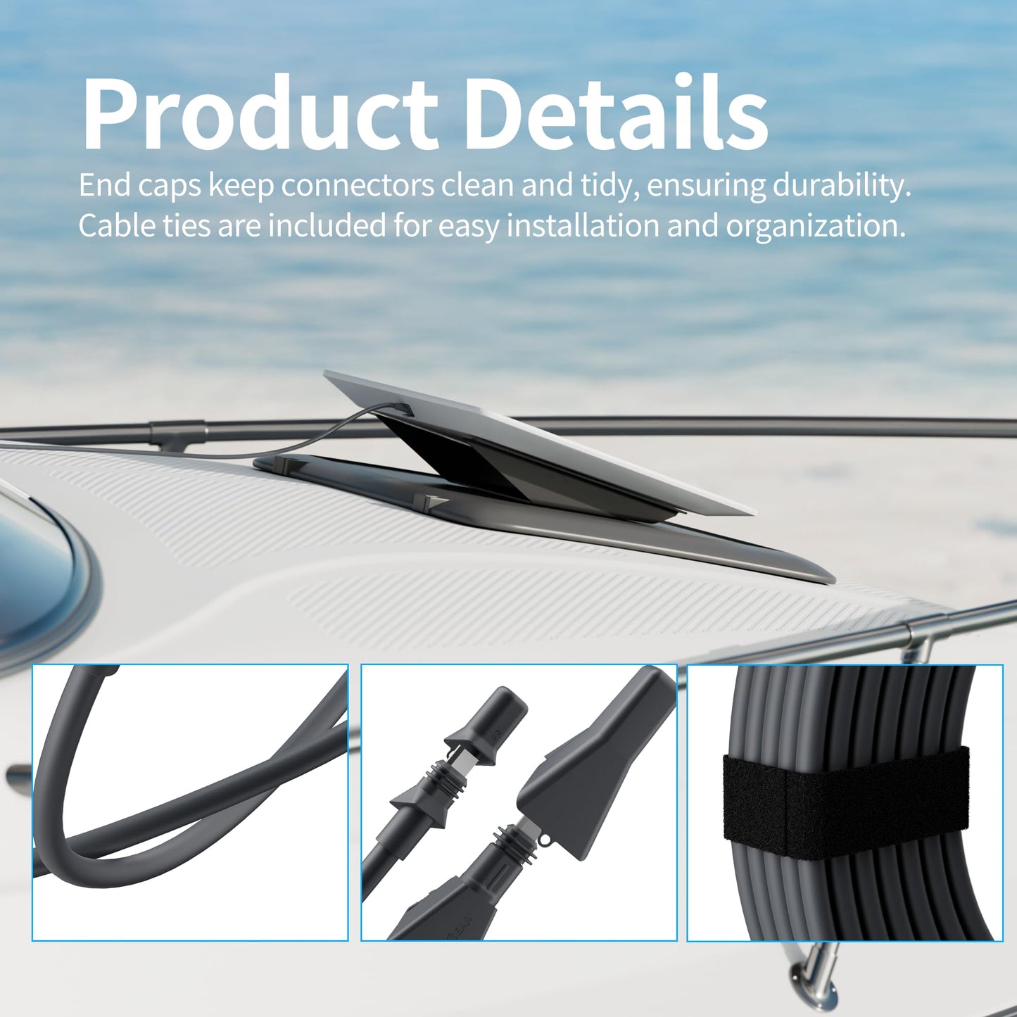 EAZUSE Starlink Flat High Performance Cable Waterproof 25M/82FT Starlink Performance Gen 2 Cables for Dish to Power Supply