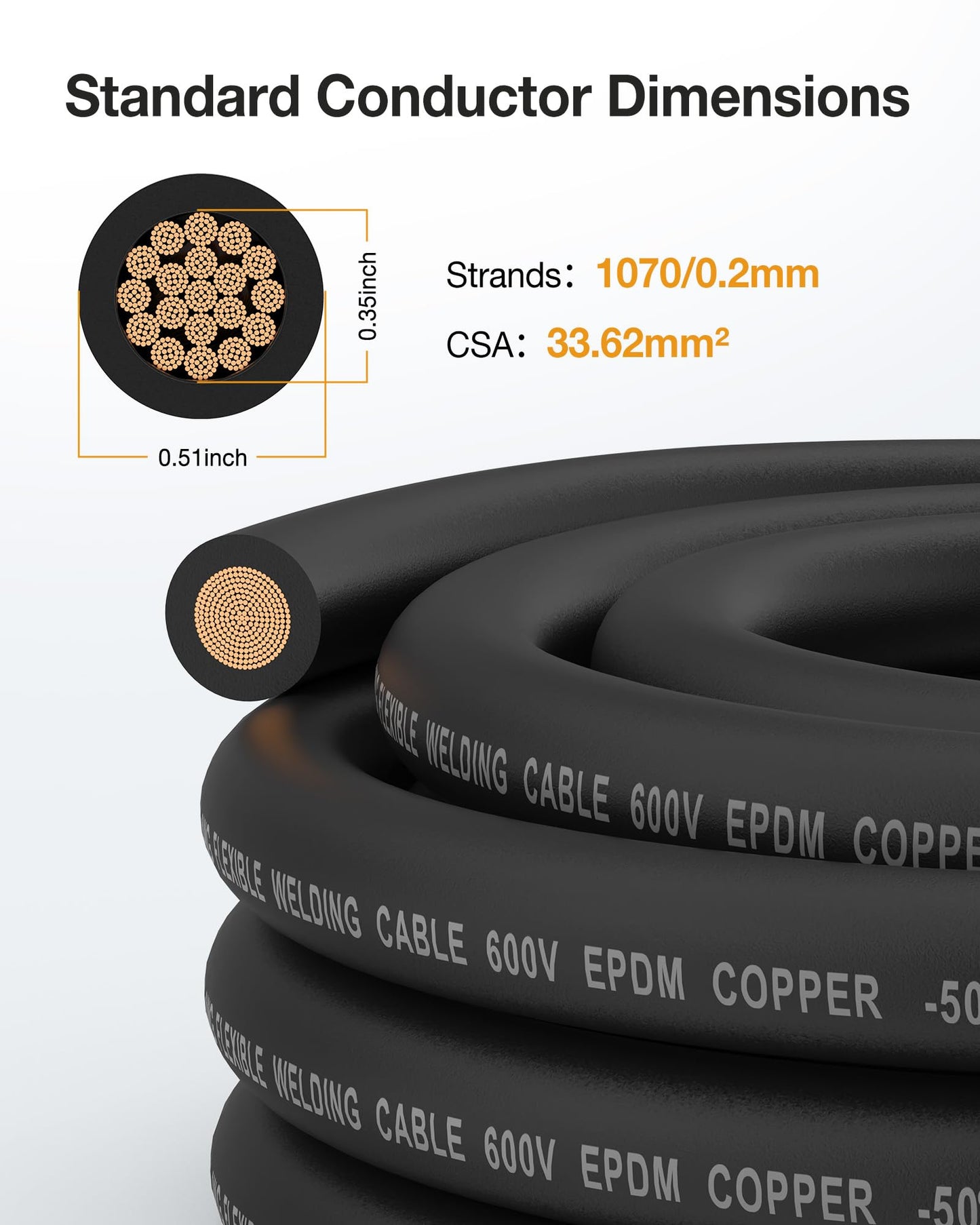 WotyWire 2 Gauge Wire Battery Cable, 2 AWG EPDM Welding Cable with Oxygen-Free Copper, Flexible/High Conductivity for Solar, Automotive, Battery, Inverter, RV, Marine (20 ft Red + 20 ft Black)