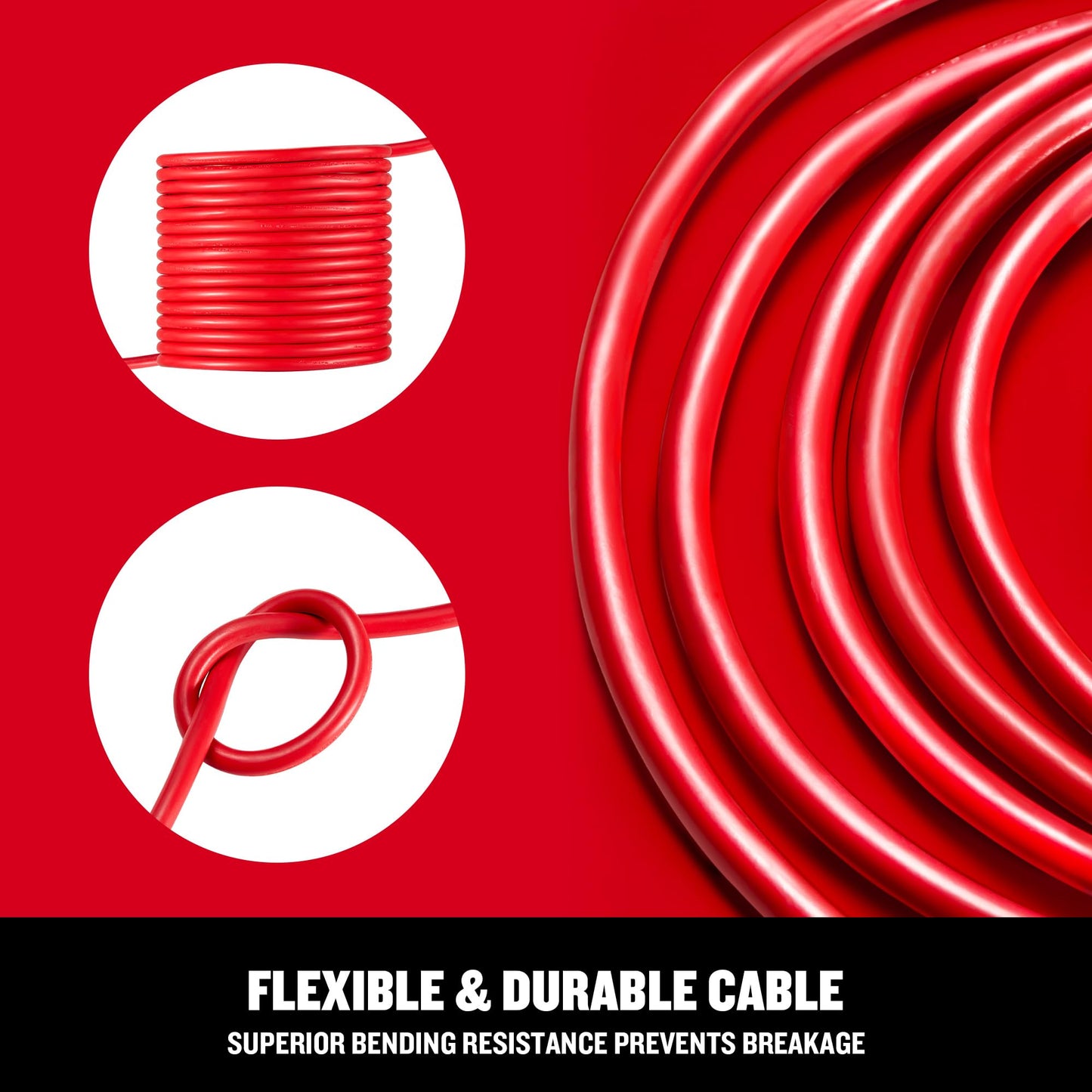 CRAFTSMAN 100 Ft. Heavy-Duty Industrial Extension Cord, 10/3 SJTW Indoor/Outdoor Waterproof Power Cable with Lighted 3-Prong Plug, Storage Strap & Flexible Jacket, 15A/1875W/125V