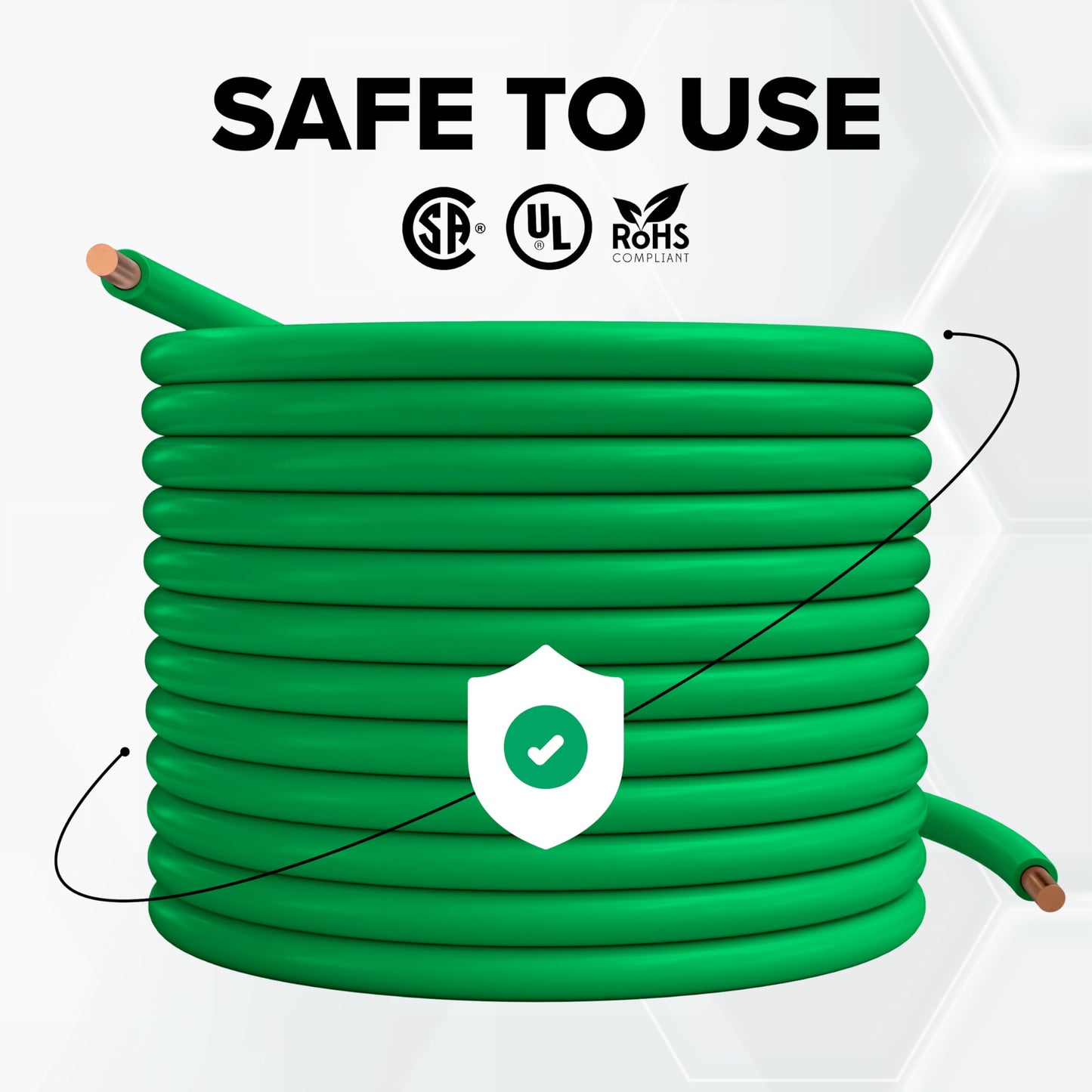 THE CIMPLE CO 10 AWG Insulated Solid Copper THHN/THWN Wire 200 FT - 10 Gauge Ground Wire for Electrical Grounding in Residential, Commercial, Industrial Buildings - 200 Feet (60 Meters), Green