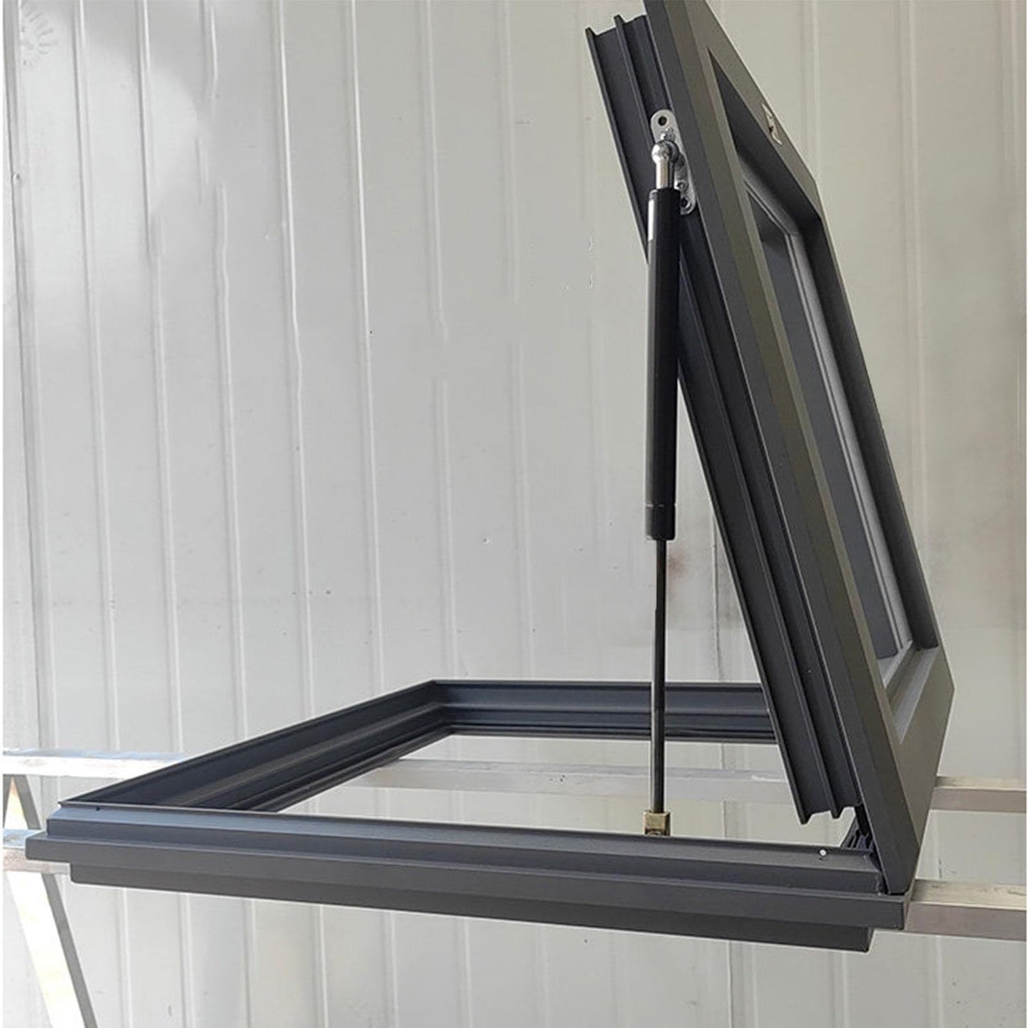 AMDHZ Skylights for Roofs Roof Hatch Door Aluminum Alloy Skylight Hydraulic Support Rod for Attics, Sunrooms, Greenhouses, and Commercial Ventilation Openings(70x70-81x81 cm)