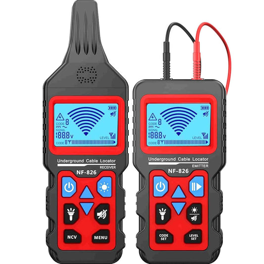 NF-826 Underground Wire Locator, Buried Wire Tracer Cable Locator Circuit Breakers, fuses, Wires, Short Circuits, Open Circuits for Dog Fence Cables Irrigation Control Wires,Tone Generator Kit