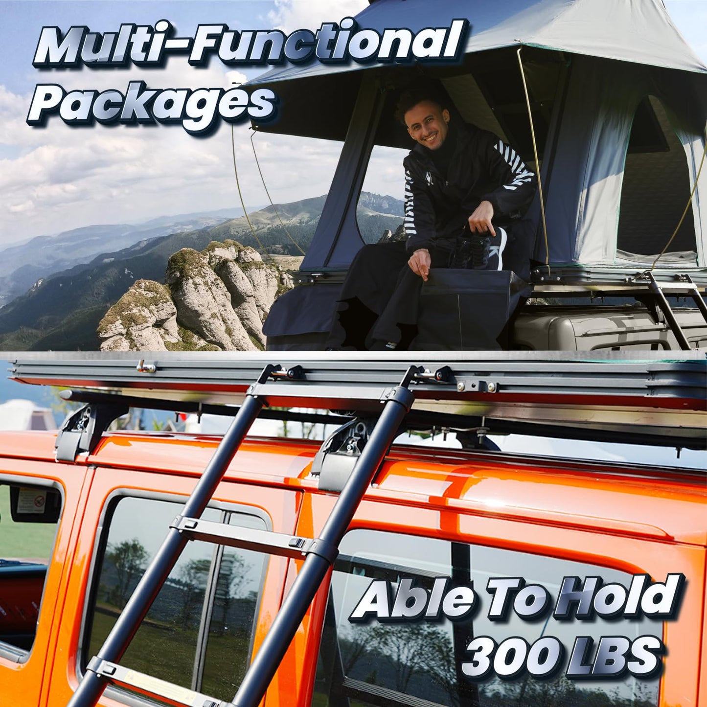 WildFinder Rooftop Tent Hard Shell Roof Top Tent Hardshell Suitable for Jeep SUV Truck Van,Camping Car Roof for 2-3 Person