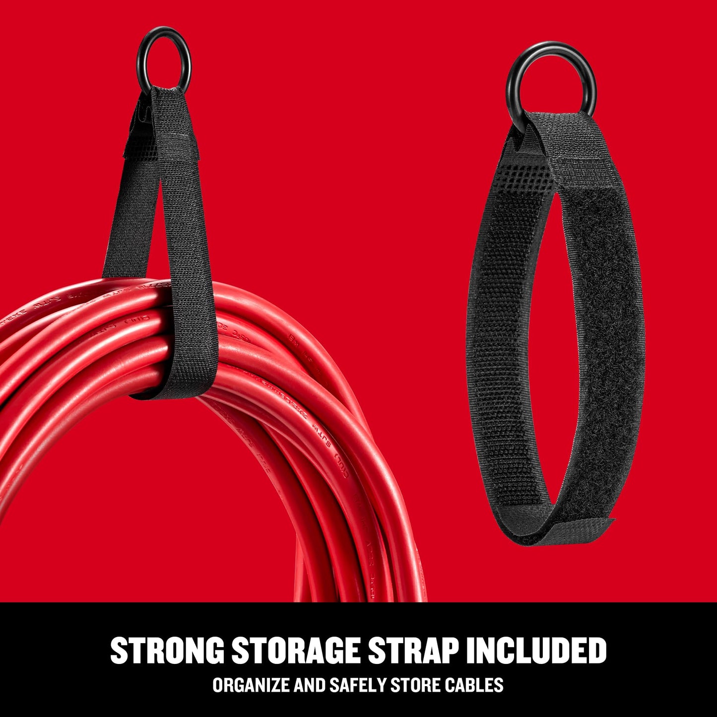CRAFTSMAN 100 Ft. Heavy-Duty Industrial Extension Cord, 10/3 SJTW Indoor/Outdoor Waterproof Power Cable with Lighted 3-Prong Plug, Storage Strap & Flexible Jacket, 15A/1875W/125V