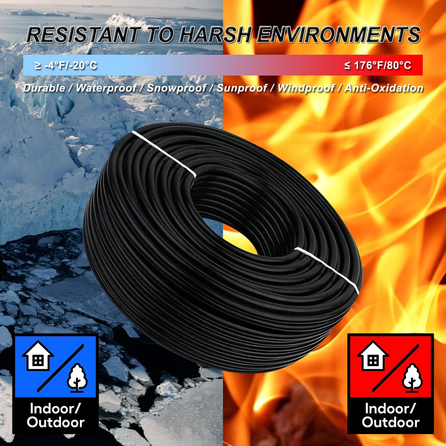 LINKSQ UL2464 200FT 16 Gauge 2 Conductor Electrical Wire, Tinned Oxygen Free Copper 2 Wires, 16/2 AWG Landscape Wire, OFC Speaker Cable, Low Voltage Wires, Automotive Battery Wire Cable