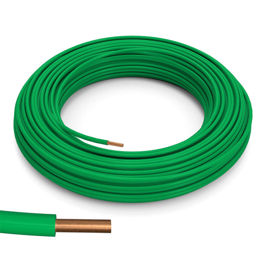 THE CIMPLE CO 10 AWG Insulated Solid Copper THHN/THWN Wire 200 FT - 10 Gauge Ground Wire for Electrical Grounding in Residential, Commercial, Industrial Buildings - 200 Feet (60 Meters), Green
