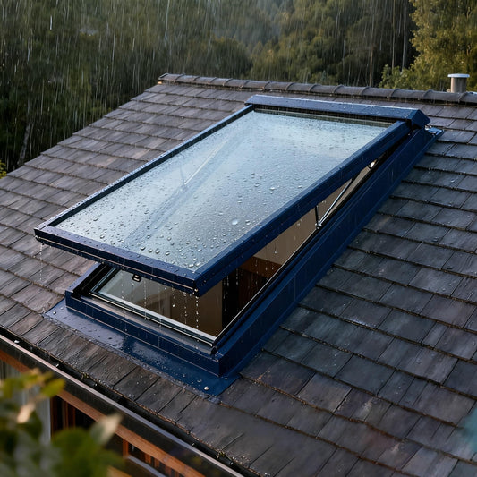 UFAGFDA Skylight Sloped/Flat Roof Window,Sloped Flat Roof Skylight Cover Attic Sun Room Underground Lighting Well Window,Roof Skylight,Egress Roof Window,for Attic,Basement,Sun Room
